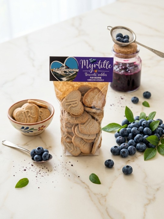 Biscuits pur beurre myrtille - 200 g