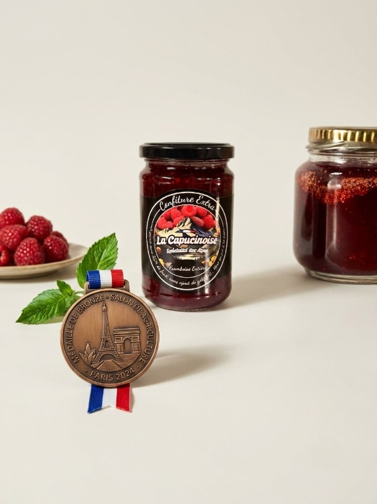 Confiture extra de framboise entière